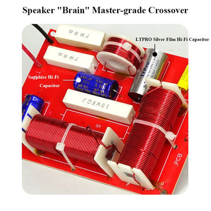 CX60 6.5-inch Passive Coaxial Bookshelf Speaker 150W Output Power 2-Way Crossover Wooden Home HIFI Stereo Passive Speaker