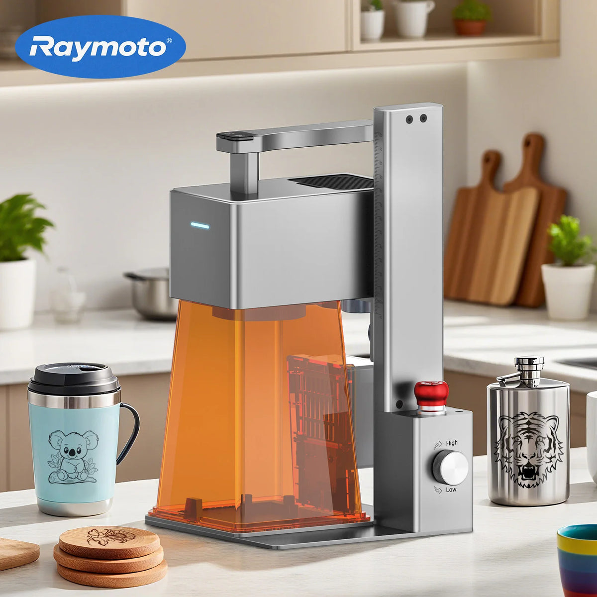 Raymoto 10W/20W Portable Laser Engraver Handheld  Engraving Machine for Wood Metal, ,Fast & Easy Engraving DIY Tool