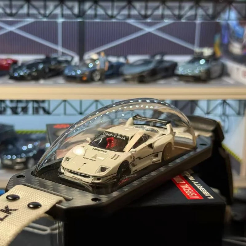HEC 1:64 North Exhibition Exclusive LB F40 Wearable Alloy Cast Micro-Scale Simulation Vehicle Model, New Arrival in Stock