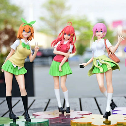 18CM The Quintessential Quintuplets Ichika Nino Miku Yotsuba Itsuki JK Uniform PVC Action Figure Collectible Model Surprise Gift