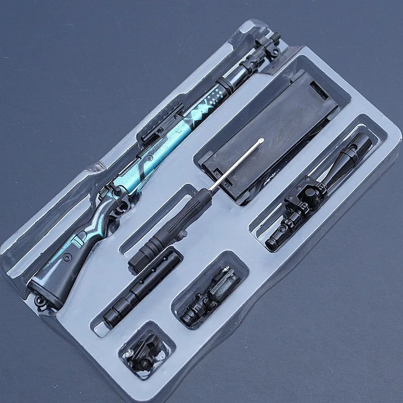 Game Kids Toys PUBG SKS AKM 98K Gun Ornaments Keychain Weapon Model Alloy Prop Decoration War Game Toy Crafts Collections Gift