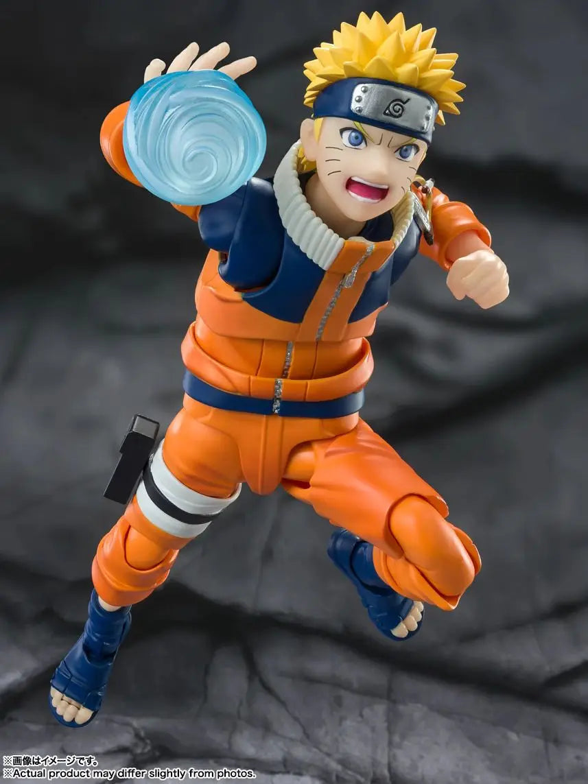 Genuine Bandai Naruto Model Kit SHF Naruto Uzumaki No.1 Most Unpredictable Ninja Anime Action Figure Collection Finished Model