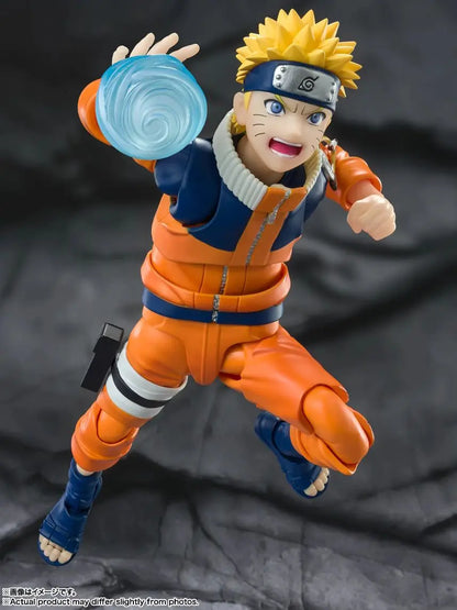 Genuine Bandai Naruto Model Kit SHF Naruto Uzumaki No.1 Most Unpredictable Ninja Anime Action Figure Collection Finished Model