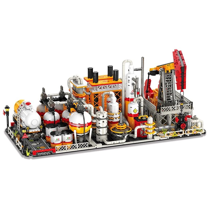 MOC Fuel Gas Tank Building Blocks Kit Wine Barrels Goods Container Forklift Bricks Toys Boys Gift