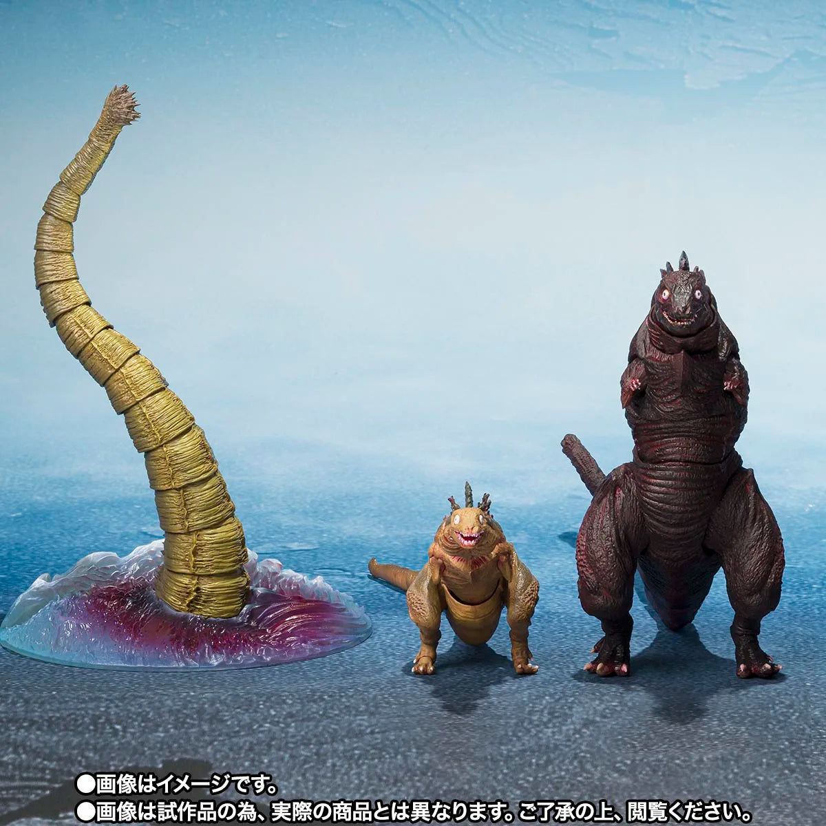 Original Genuine Bandai Shmonsterarts Shin Godzilla 2Nd 3Rd Form Giant Unidentified Creature Set Figure Anime Action Collectible