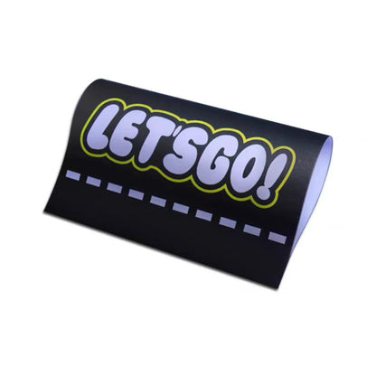 Creative LET'S GO Car Wash Tag Sticker Waterproof Sunproof PVC Windshield Decal Funny Label Design Universal Auto Window Tailgat