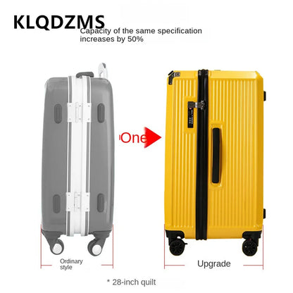 KLQDZMS Women's Suitcase High-quality Large-capacity Trolley Case ABS + PC Family Travel Essentials Men's with Wheels Luggage