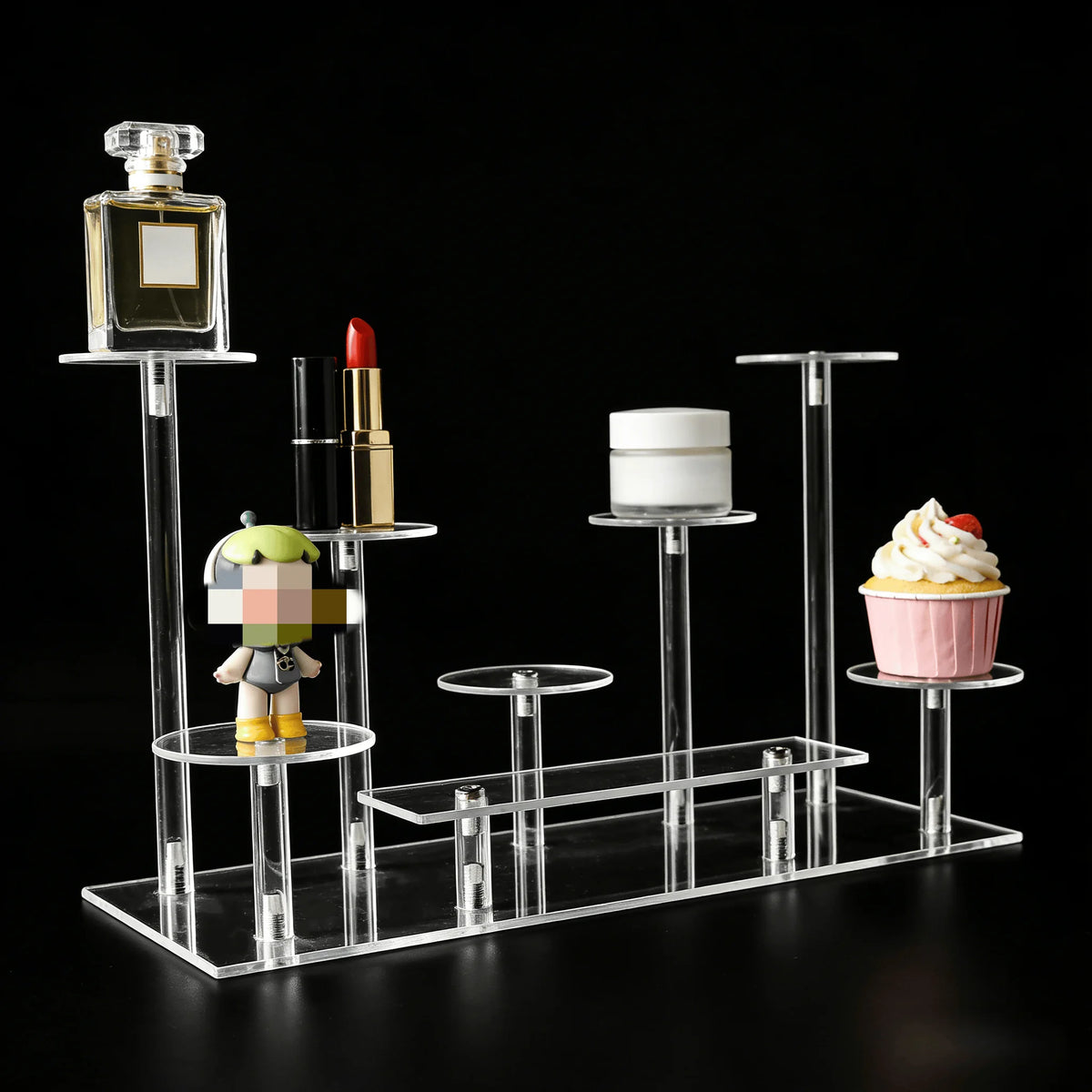 Acrylic Multi Functional Transparent Durable Display Rack, Suitable For Placing Jewelry, Cupcakes, Perfume, Dolls,Storage Rack