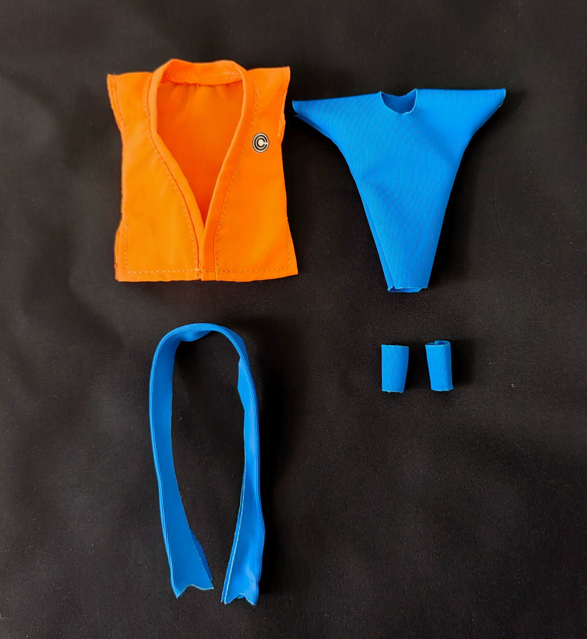 In Stock Shf 1/12 Scale Toys Goku Daoist Robe Orange Blue Uniforms Dragon Ball Series Figures Training Suit Goku Clothes Model