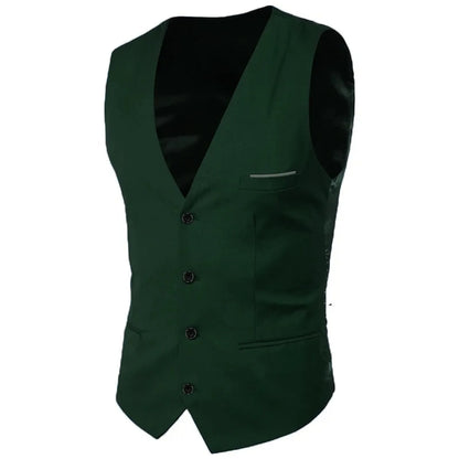 High Quality Men Suit Vest Waistcoat Business Casual Slim Groom Groomsman Wedding Men's Dress Blazer Vests 9 Colors Formal Party