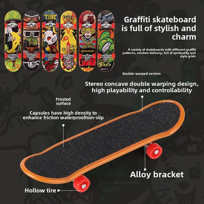 Finger Skateboard Children Toys Finger Sports Field Training Props Park Ramp Railings Slope Model Finger Skateboard Games