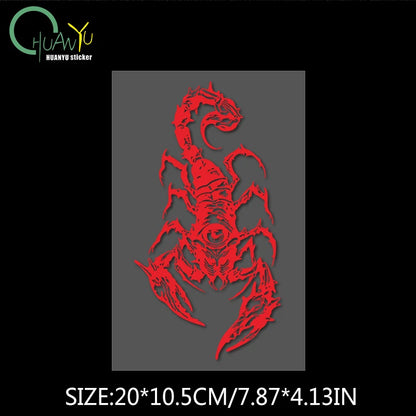 Dark style day eye scorpion car sticker, car and motorcycle scratch proof, waterproof, reflective decoration decal