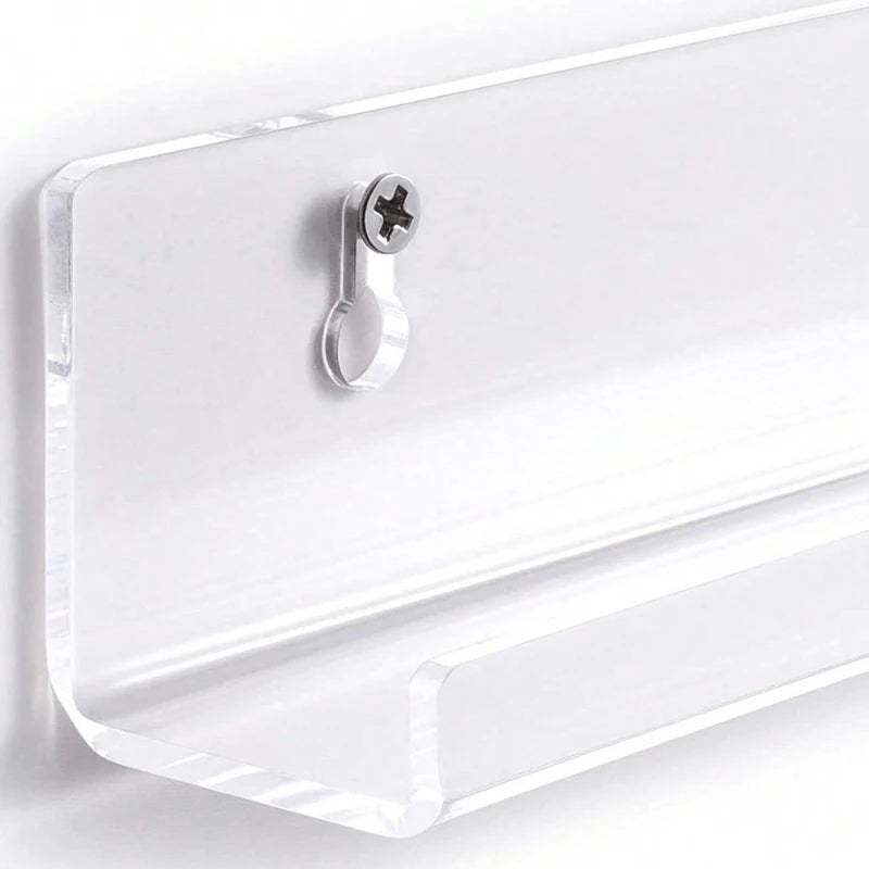 2/4/6/8pcs Clear Vinyl Record Shelf Wall Mount Holder Wall Acrylic Album Record Holder Display Your Daily LP For Home Decor