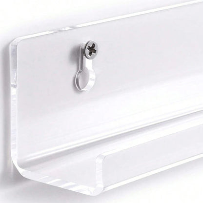 2/4/6/8pcs Clear Vinyl Record Shelf Wall Mount Holder Wall Acrylic Album Record Holder Display Your Daily LP For Home Decor