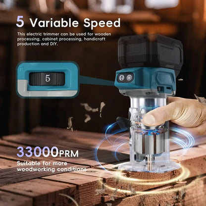 Makita DRT50 Cordless Trimmer Rechargeable Trimming Machine Brushless Slotting Tool Milling Woodwork Engraving Machine