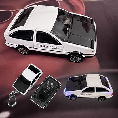 For Toyota AE86 Car Model Key Case for CHR Camry Corolla RAV4 Highlander 2 3 Button Remote Key Chain Cover Fob Holder Keychain