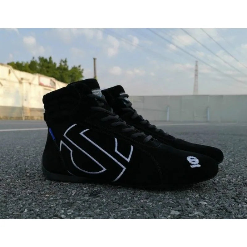 Original Genuine Leather Comfortable Flame Retardant Racing Shoes, Kart Locomotive Casual Sports Boots