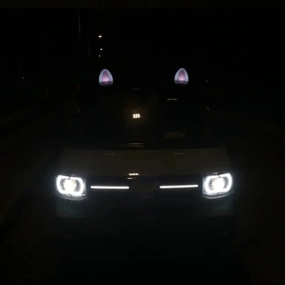 With or without lights 1 or 2pcs The car roof solar light decoration cat ears car cute panda ears Roof exterior decoration