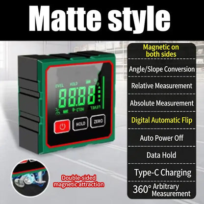 New·Accurate Measurement Level Four Sided Magnetic Suction Double-sided Laser Tilt Angle Box Slope Electronic Angle Ruler