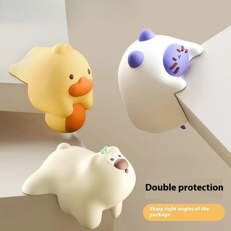 Baby table soft corner anti-collision sticker silicone window table hemming cartoon soft right angle protective cover
