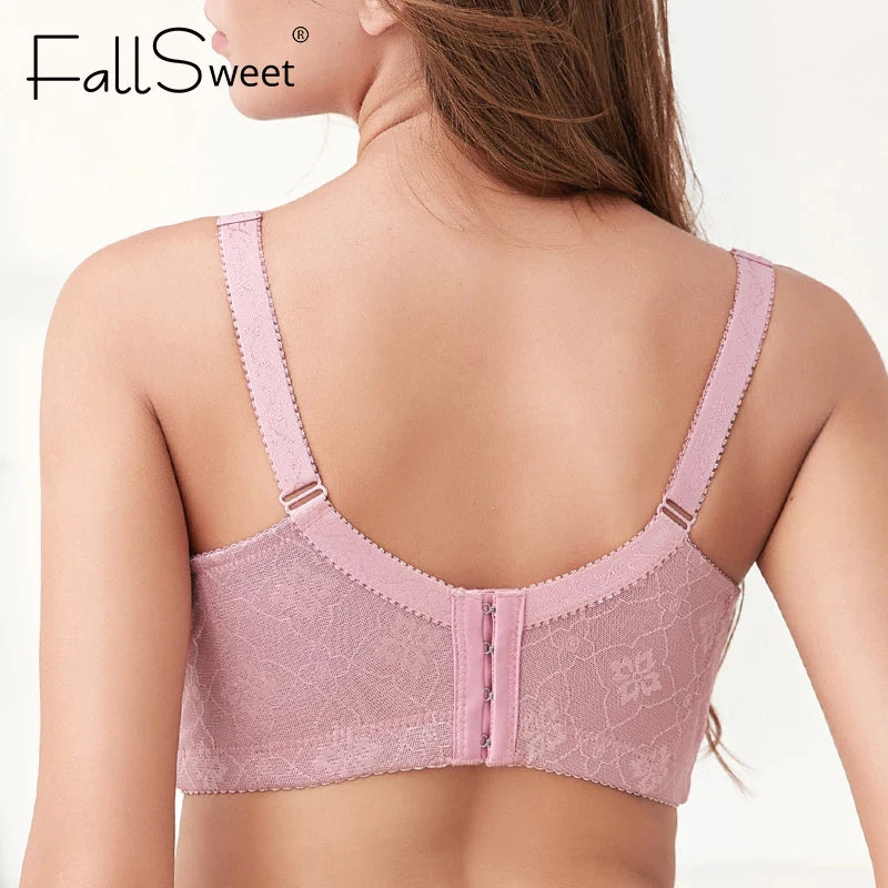 FallSweet 1/2PCS Plus Size Minimizer Bra 38-48 E F Cup for Women Underwire Push Up Bra Anti-sagging Brassiere Full Coverage
