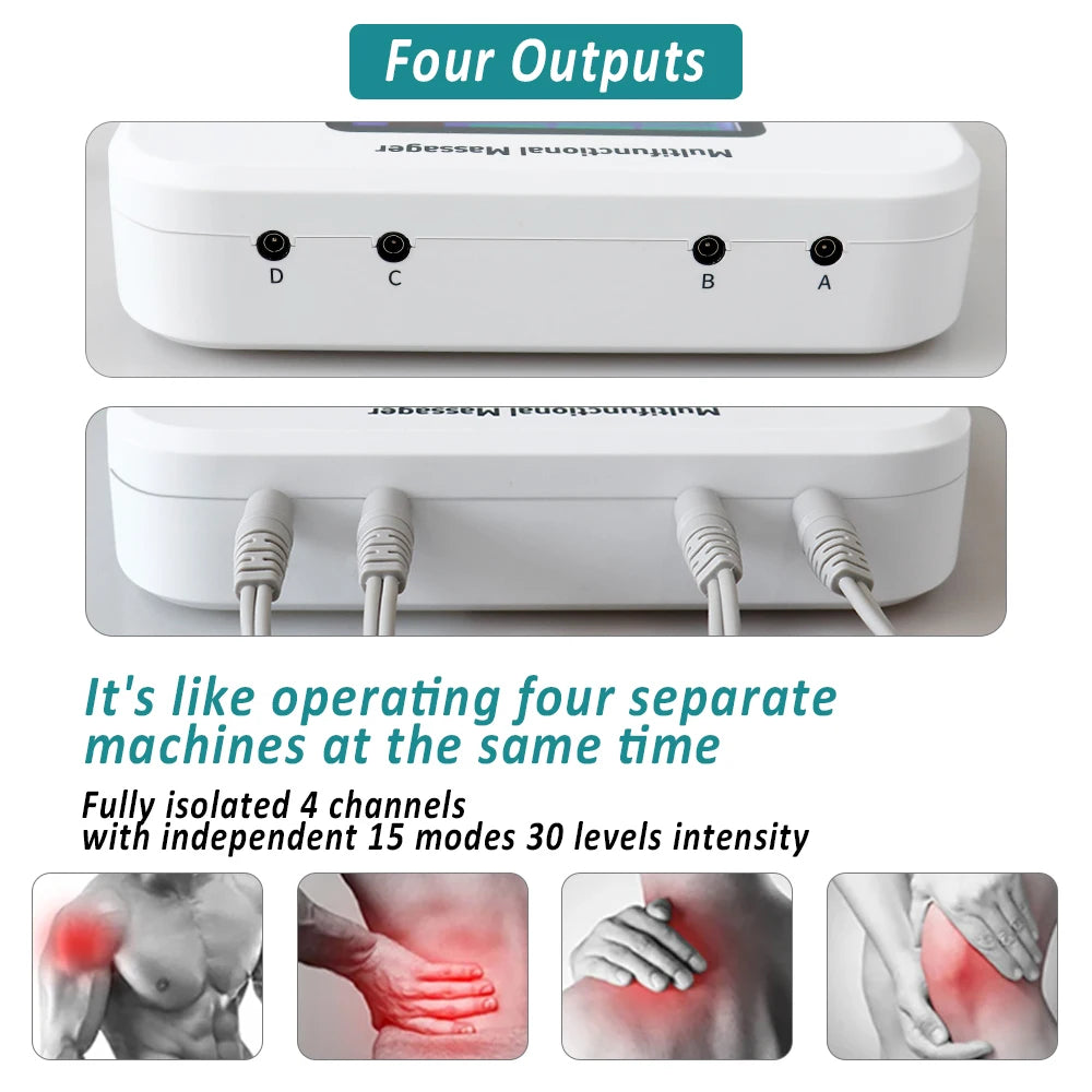 EMS Electric Muscle Stimulator Tens Unit Electrostimulator Pulse Massager Rechargeable Full Body Care Muscle Relax Device