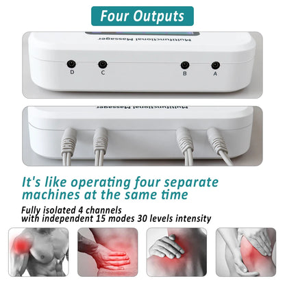 EMS Electric Muscle Stimulator Tens Unit Electrostimulator Pulse Massager Rechargeable Full Body Care Muscle Relax Device