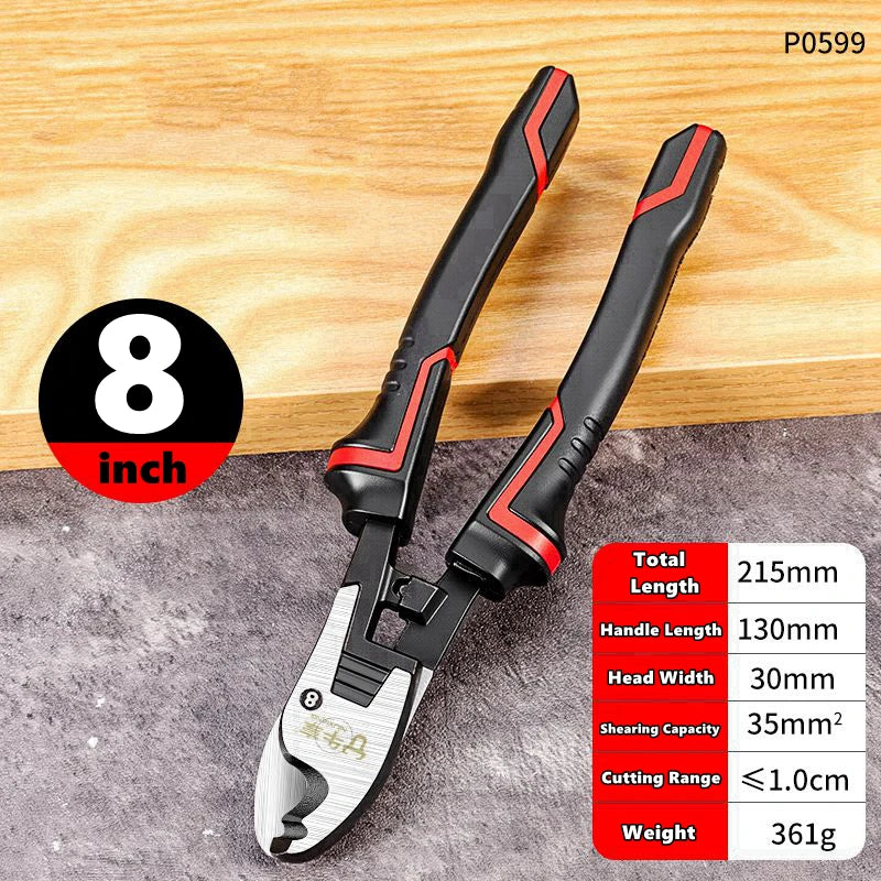 Multifunctional 6/8/10 inch Cable Cutter Electrician Professional Wire Cable Cutter Stripper Pliers Hand Tool Cable Scissors