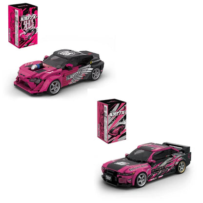 Technical MOC 1087X Drift Vehicle Building Blocks City Champion Racing Sports Car Model Collect Toy Christmas Gift for Kid Adult