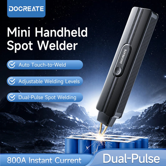 Portable Handheld Spot Welder, 800A Mini Battery Welding Tool With 9 Gears, LED Indicator, Type-C Charging, For Nickel Sheet