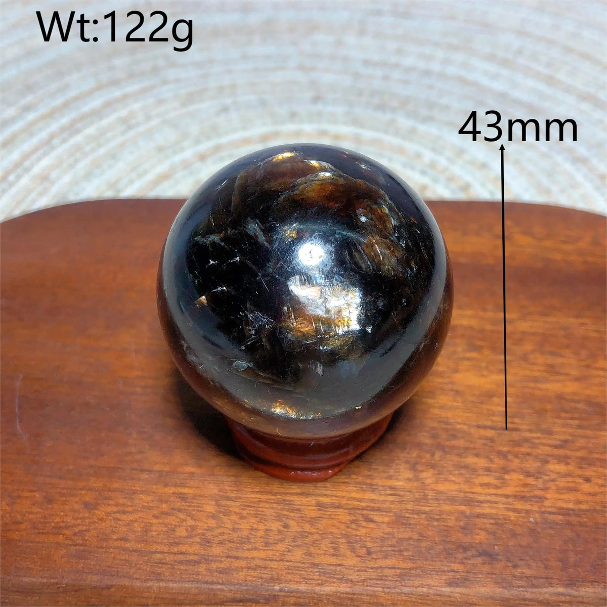 Natural Crystal Phlogopite Golden Flashy Mica Sphere Painting Gemstones Mineral Energy Reiki Home Decorations Gift