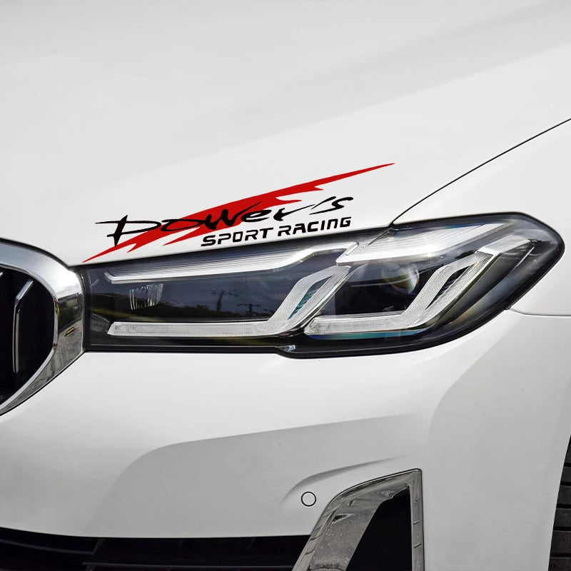 G083 30X5.5CM Racing Development Car Sticker Stylish Power's Racing Development Sports Sticker Car Reflective Waterproof Decal