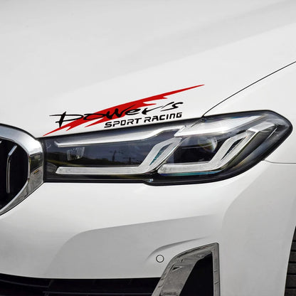 G083 30X5.5CM Racing Development Car Sticker Stylish Power's Racing Development Sports Sticker Car Reflective Waterproof Decal