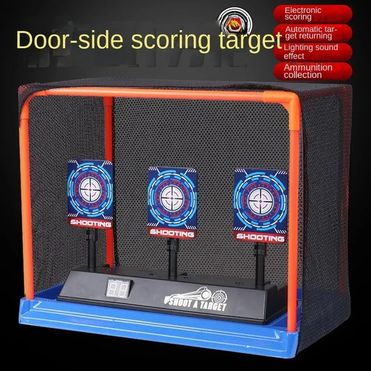 Targets For Nerf Guns Auto Reset Electric Shooting Target Accessories Kids Sound Light Shooting Game Toys High Precision Scoring