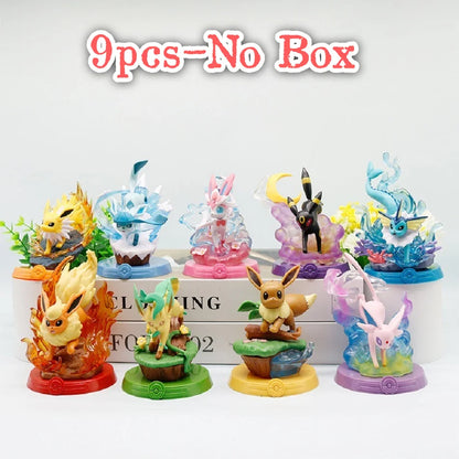 8 style Pokémon Action Doll Pikachu Adventure Eevee Blind Box Anime Model Desktop Decorations Pok é mon Toys Fans Birthday Gift