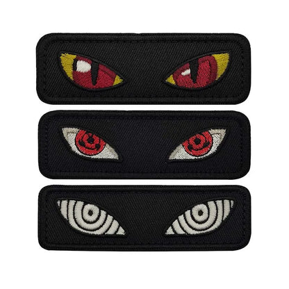 PVC Rhombus Panoramic Eye Patches,Cat Tiger Eyes,Evil Eye Embroidered Clothes Applique, Tactical Patch Gear Noctilucent Badge