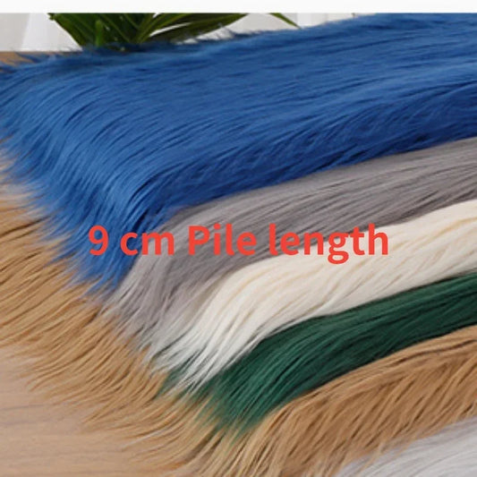 9cm Pile Long Plush Fashion Fabric Decoration Handmade Diy Faux Animal Hair Soft Wholesale Cloth by Meter for Sewing Material