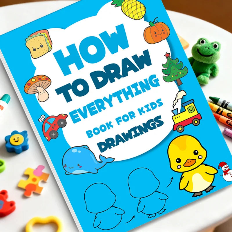 Kids Step-by-Step Drawing Book Learn How to Draw Everything Easy Tutorial For Children Creative Gifts Drawing Educational Toys