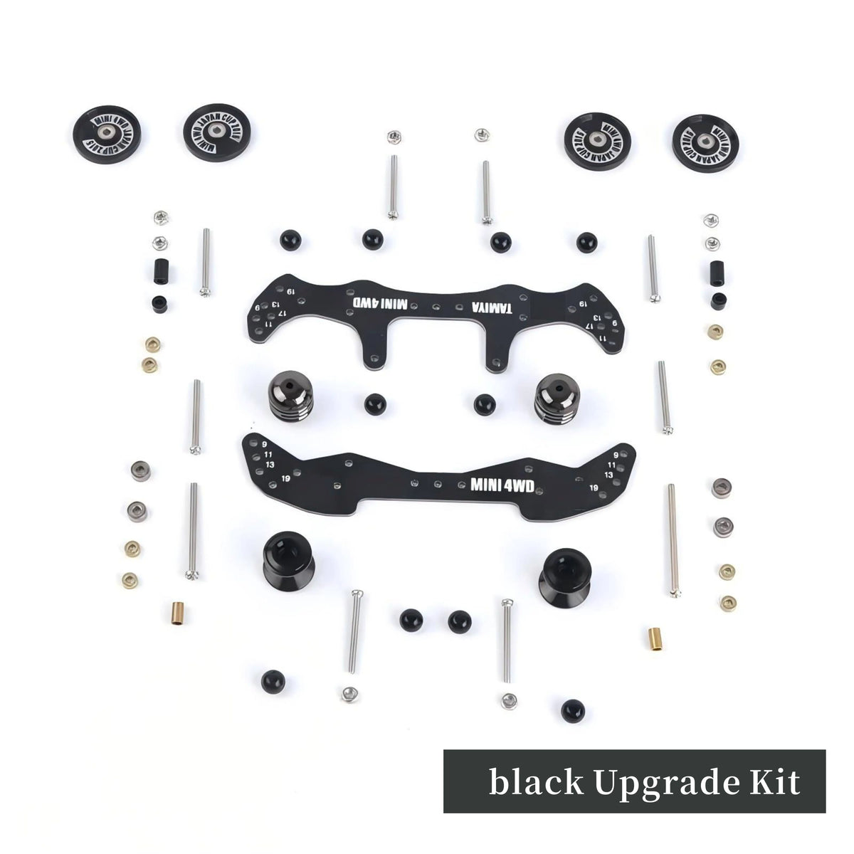 MA/AR Chassis FRP Upgrade Kit with Aluminum Rollers & Dampers for Tamiya Mini 4WD Super AV Avatar Car