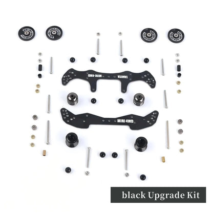MA/AR Chassis FRP Upgrade Kit with Aluminum Rollers & Dampers for Tamiya Mini 4WD Super AV Avatar Car