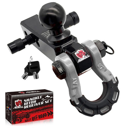 Trailer Hitch Receiver 3-Hole Trailer Hook 8T Tow Hook with Trailer Ball Mount with Fits for 2 inch Towing Kit for Trucks Jeeps