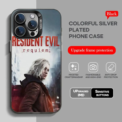 new game Resident Evil Requiem Phone Case black IMD Colorful Silver Suitable case for iPhone 17 16 e 15 14 13 12 11 Pro Max