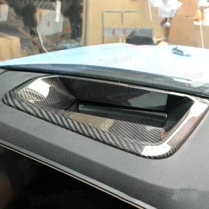 Real Dry Carbon Fiber Car Head Up Protective Frame For BMW G80 G81 G82 G83 G87 M2 M3 M4 2021+ Car HUD Protective Cover Bodykit