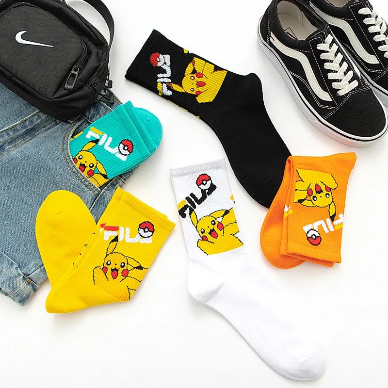 Bandai Cartoon Socks Men Women Christmas Halloween Hip Hop Street Fashion Inspired Novelty Funny Casual Crew Socks