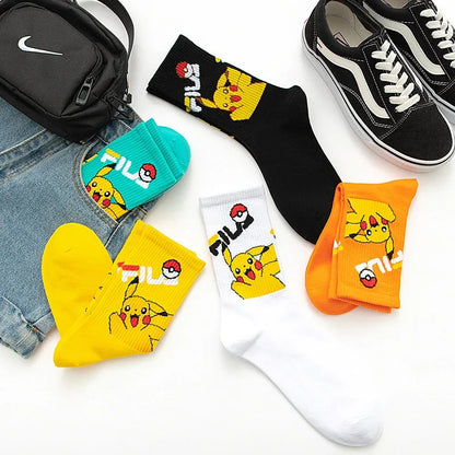 Bandai Cartoon Socks Men Women Christmas Halloween Hip Hop Street Fashion Inspired Novelty Funny Casual Crew Socks