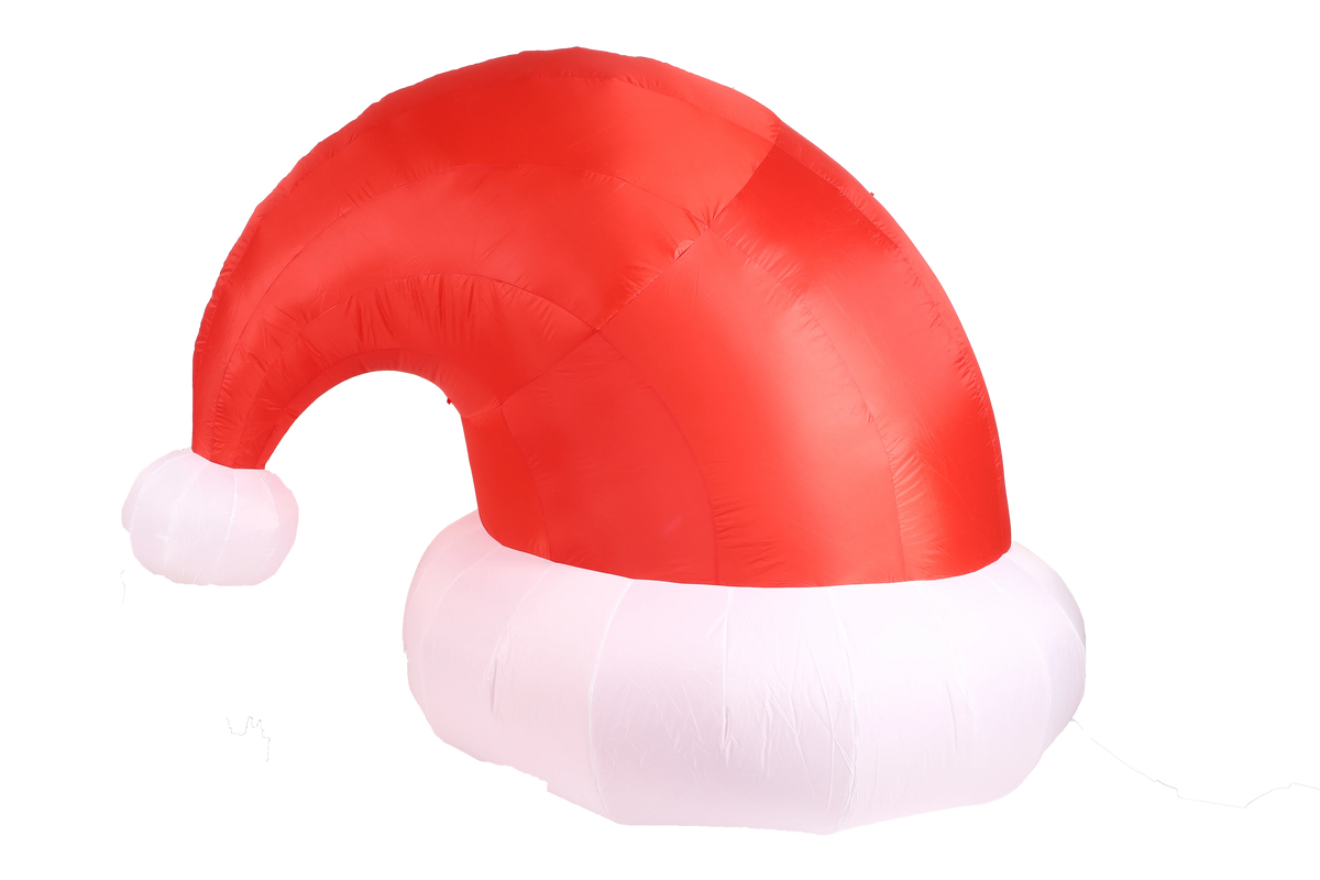 8.2FT Christmas Inflatable Santa Hat Blow up Yard Outdoor Decoration with Built in LED Lights, Lighted Blow-up Funny Lawn Outsi