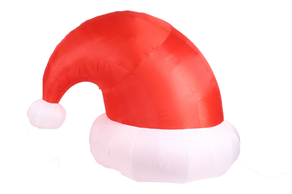 8.2FT Christmas Inflatable Santa Hat Blow up Yard Outdoor Decoration with Built in LED Lights, Lighted Blow-up Funny Lawn Outsi