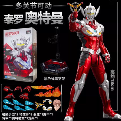 ZD TOYS Genuine Ultraman Light Series Zero，Ultraman Belial，Ultraman Tiga，Jack Armor Collectibles of Finished Movable Model Toys