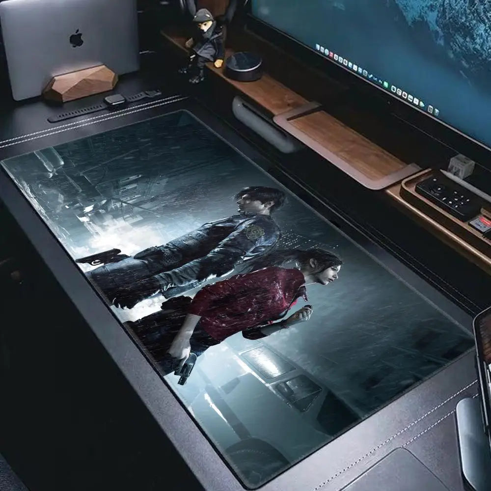 HYBXAXC XXL Resident Evil Mouse Pad Desk Cute HD Desk Pad Extended Gaming Keyboard Mats Large XXL Gamer Mousepad 90x40