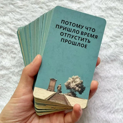 56 Russian Oracle Cards, Original Design, Whispers of Why, Directional Guidance, Active Living, Card Games, Tarot Cards, 14+